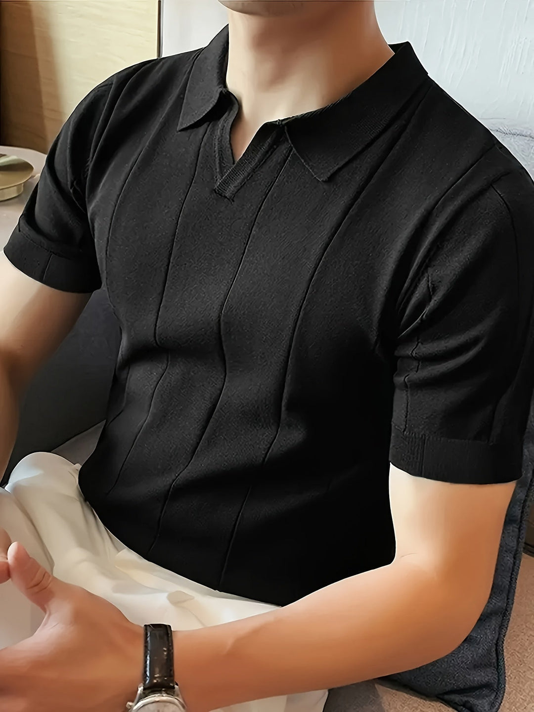 Niklas – Lyhythihainen hieno kudottu polo