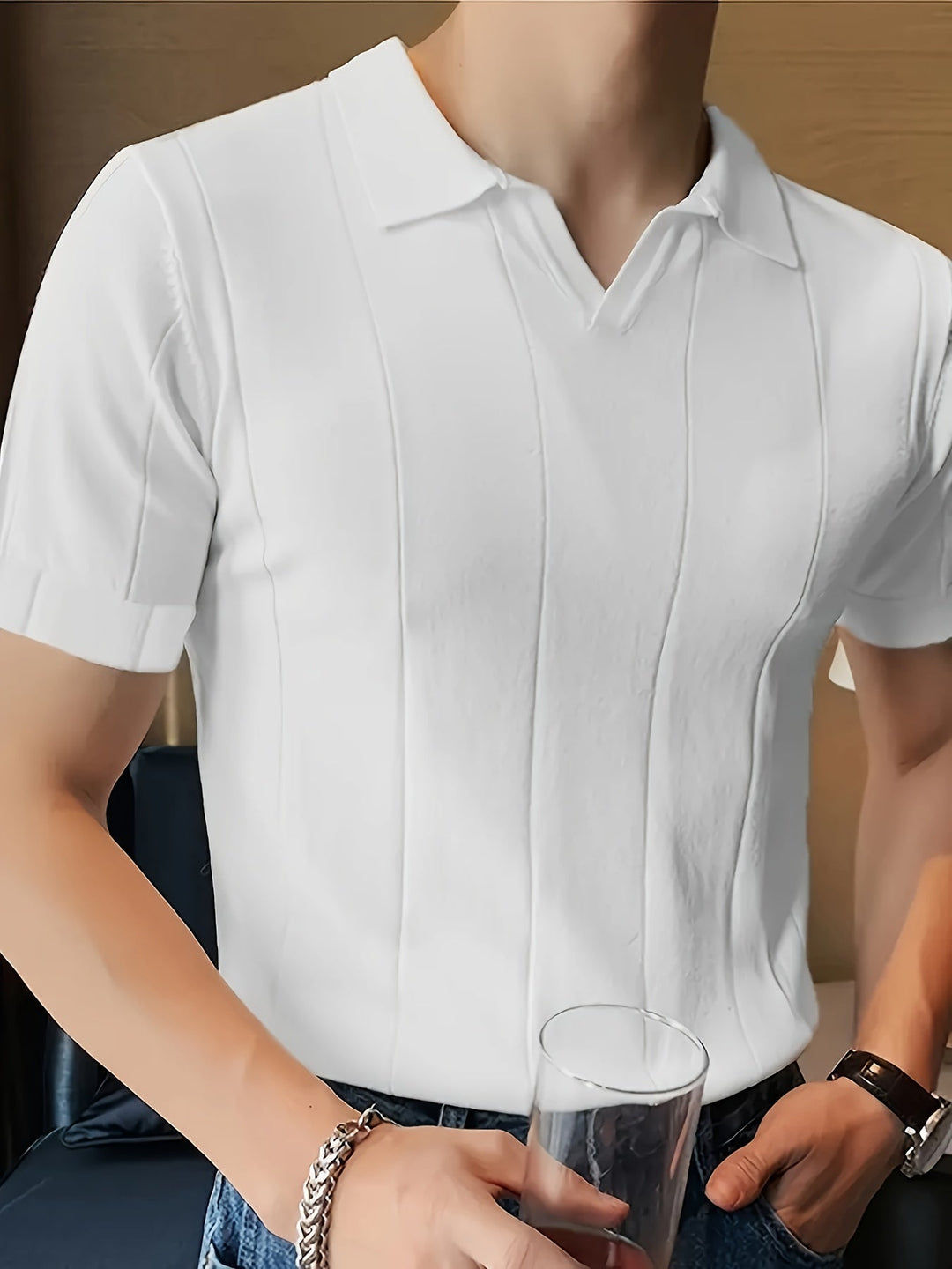Niklas – Lyhythihainen hieno kudottu polo