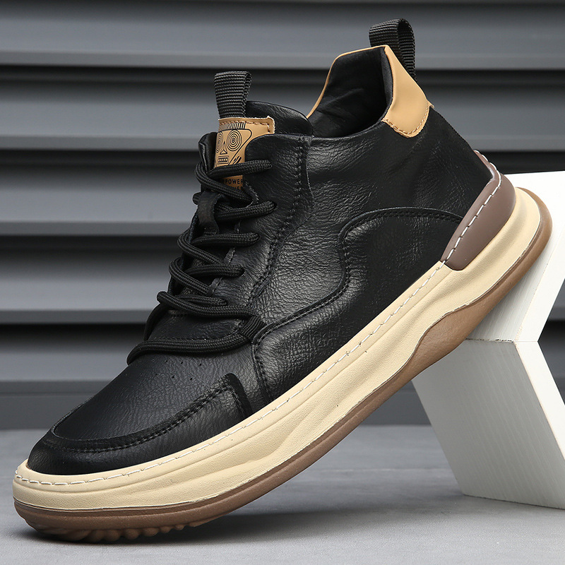 Konrad – Korkeavartiset vapaa-ajan sneakerit kontrastiväriyksityiskohdilla
