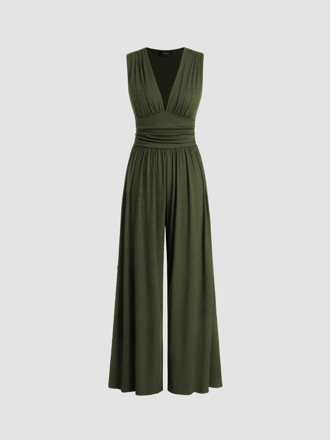 Rivora – Olkaimeton leveälahkeinen jumpsuit