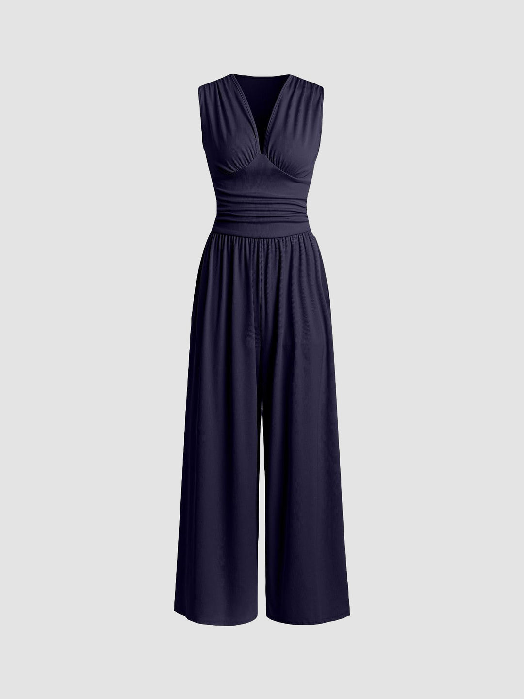 Rivora – Olkaimeton leveälahkeinen jumpsuit