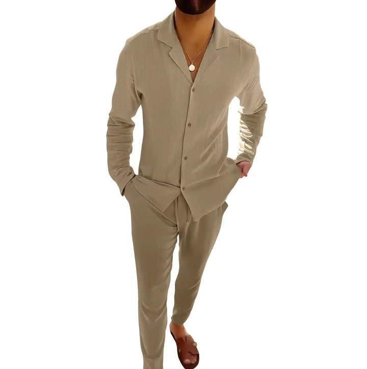 Viktor – Kaksiosainen napillinen loungewear-setti