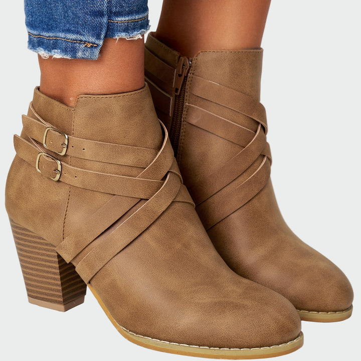 Amelia – Ruskeat Nappa-nahka Ankle Boots