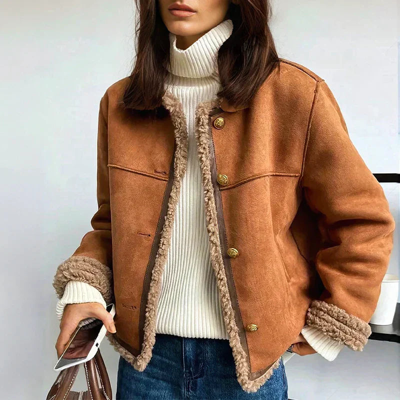 Terhild – Shearling-vuorattu takki