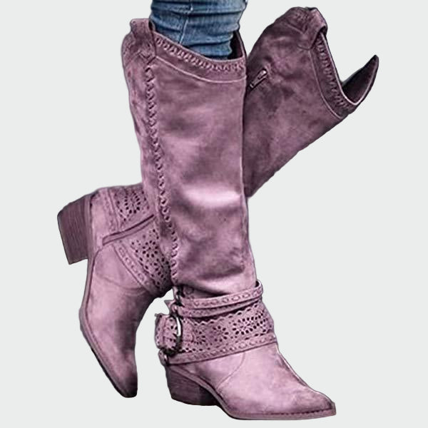 Vintage Nahkainen Cowboy-kengät
