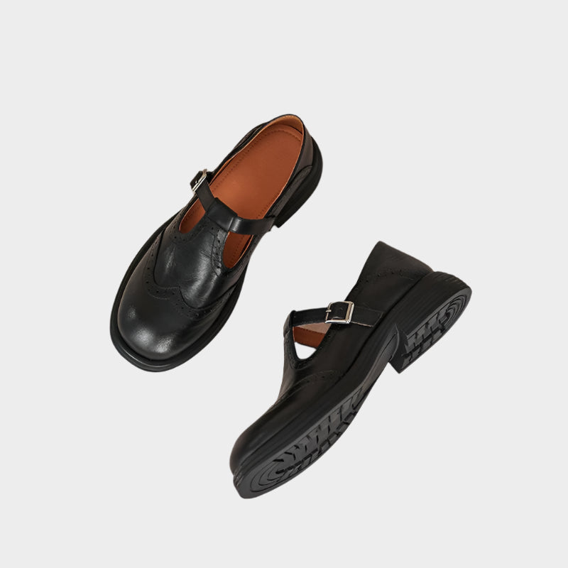 Klassiset Mary Jane -mokkanahkaiset loaferit